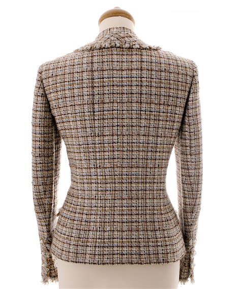 tweed blazer womens chanel|chanel tweed jacket cost.